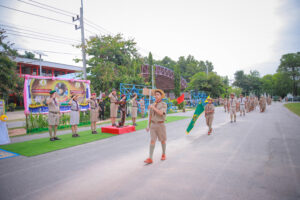 พิธีทบทวนคำปฏิญาณและเดินสวนสนามเนื่องในวันคล้ายวันสถาปนาคณะลูกเสือแห่งชาติ ประจำปี 2568